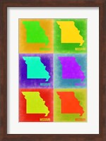 Missouri Pop Art Map 2 Fine Art Print