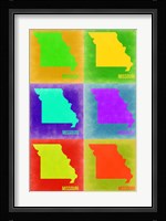 Missouri Pop Art Map 2 Fine Art Print