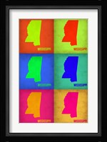 Mississippi Pop Art Map 1 Fine Art Print