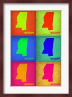 Mississippi Pop Art Map 1 Fine Art Print