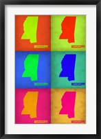 Mississippi Pop Art Map 1 Fine Art Print