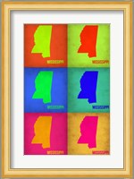 Mississippi Pop Art Map 1 Fine Art Print