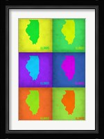 Illinois Pop Art Map 1 Fine Art Print