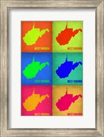 West Virginia Pop Art Map 1 Fine Art Print