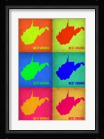 West Virginia Pop Art Map 1 Fine Art Print