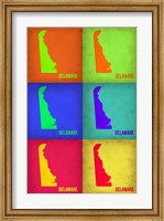 Delaware Pop Art Map 1 Fine Art Print