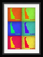 Delaware Pop Art Map 1 Fine Art Print
