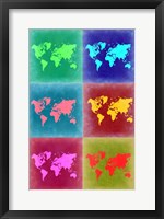 World Map Pop Art 4 Fine Art Print
