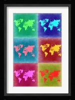 World Map Pop Art 4 Fine Art Print