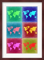World Map Pop Art 4 Fine Art Print