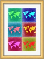 World Map Pop Art 4 Fine Art Print