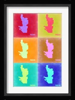 Phoenix Pop Art Map 3 Fine Art Print