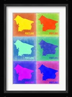 Portland Pop Art Map 3 Fine Art Print