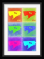 Detroit Pop Art Map 3 Fine Art Print