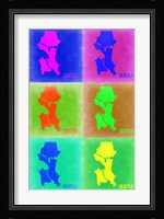 Seattle Pop Art Map 3 Fine Art Print