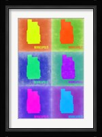 Minneapolis Pop Art Map 3 Fine Art Print