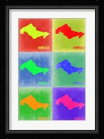 Honolulu  Pop Art Map 3 Fine Art Print