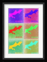 New Orleans Pop Art Map 3 Fine Art Print