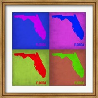 Florida Pop Art Map 1 Fine Art Print