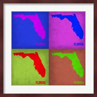 Florida Pop Art Map 1 Fine Art Print