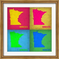 Minnesota Pop Art Map 1 Fine Art Print