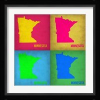 Minnesota Pop Art Map 1 Fine Art Print