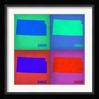 Kansas Pop Art Map1 Fine Art Print