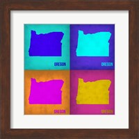 Oregon Pop Art Map1 Fine Art Print