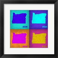 Oregon Pop Art Map1 Fine Art Print