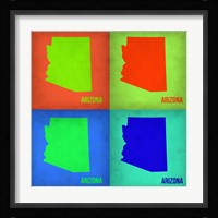 Arizona Pop Art Map1 Fine Art Print