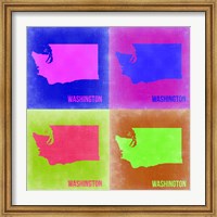 Washington Pop Art Map 2 Fine Art Print
