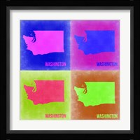 Washington Pop Art Map 2 Fine Art Print