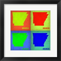 Arkansas Pop Art Map 1 Fine Art Print