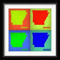 Arkansas Pop Art Map 1 Fine Art Print