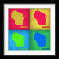 Wisconsin Pop Art Map 1 Fine Art Print