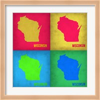 Wisconsin Pop Art Map 1 Fine Art Print