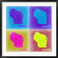 Wisconsin Pop Art Map 3 Fine Art Print
