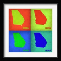Georgia Pop Art Map 1 Fine Art Print