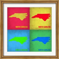 North Carolina Pop Art Map 1 Fine Art Print