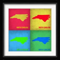 North Carolina Pop Art Map 1 Fine Art Print