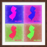 New Jersey Pop Art Map 2 Fine Art Print