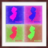 New Jersey Pop Art Map 2 Fine Art Print