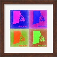 Rhode Island Pop Art Map 2 Fine Art Print