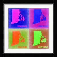 Rhode Island Pop Art Map 2 Fine Art Print