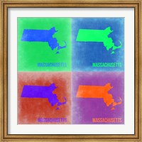 Massachusetts Pop Art Map 2 Fine Art Print