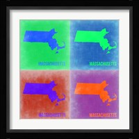 Massachusetts Pop Art Map 2 Fine Art Print