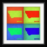 Montana Pop Art Map 1 Fine Art Print