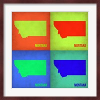 Montana Pop Art Map 1 Fine Art Print