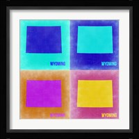 Wyoming Pop Art Map 2 Fine Art Print