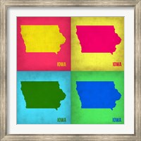 Iowa Pop Art Map 1 Fine Art Print